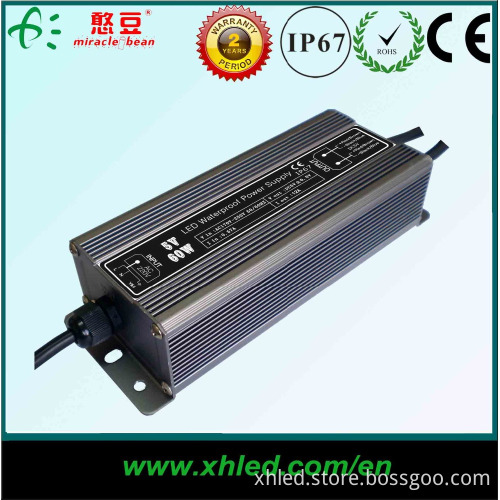 waterproof IP67 CE ROHS constant voltage 5v switching dc led power supply